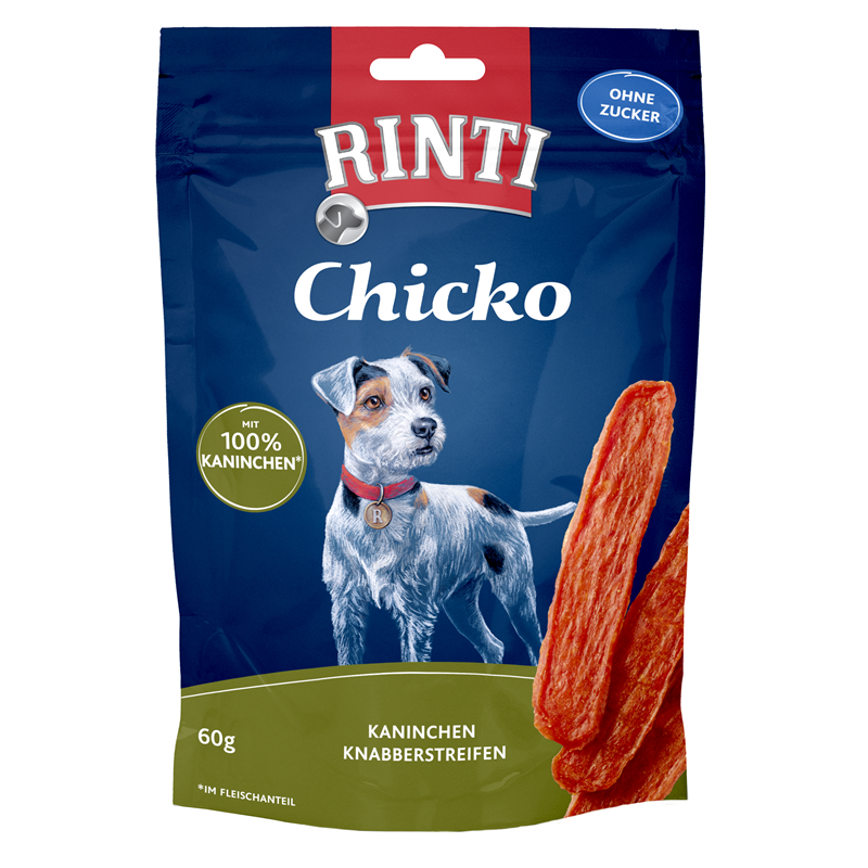 Produktbild für Finnern Rinti Dog - Snack Chicko Kaninchen 60g Beutel