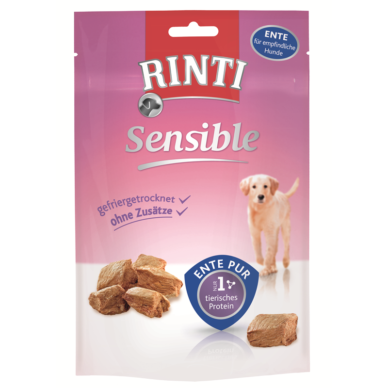 Produktbild für Finnern Rinti Dog - Sensible Snack Ente 120g Beutel