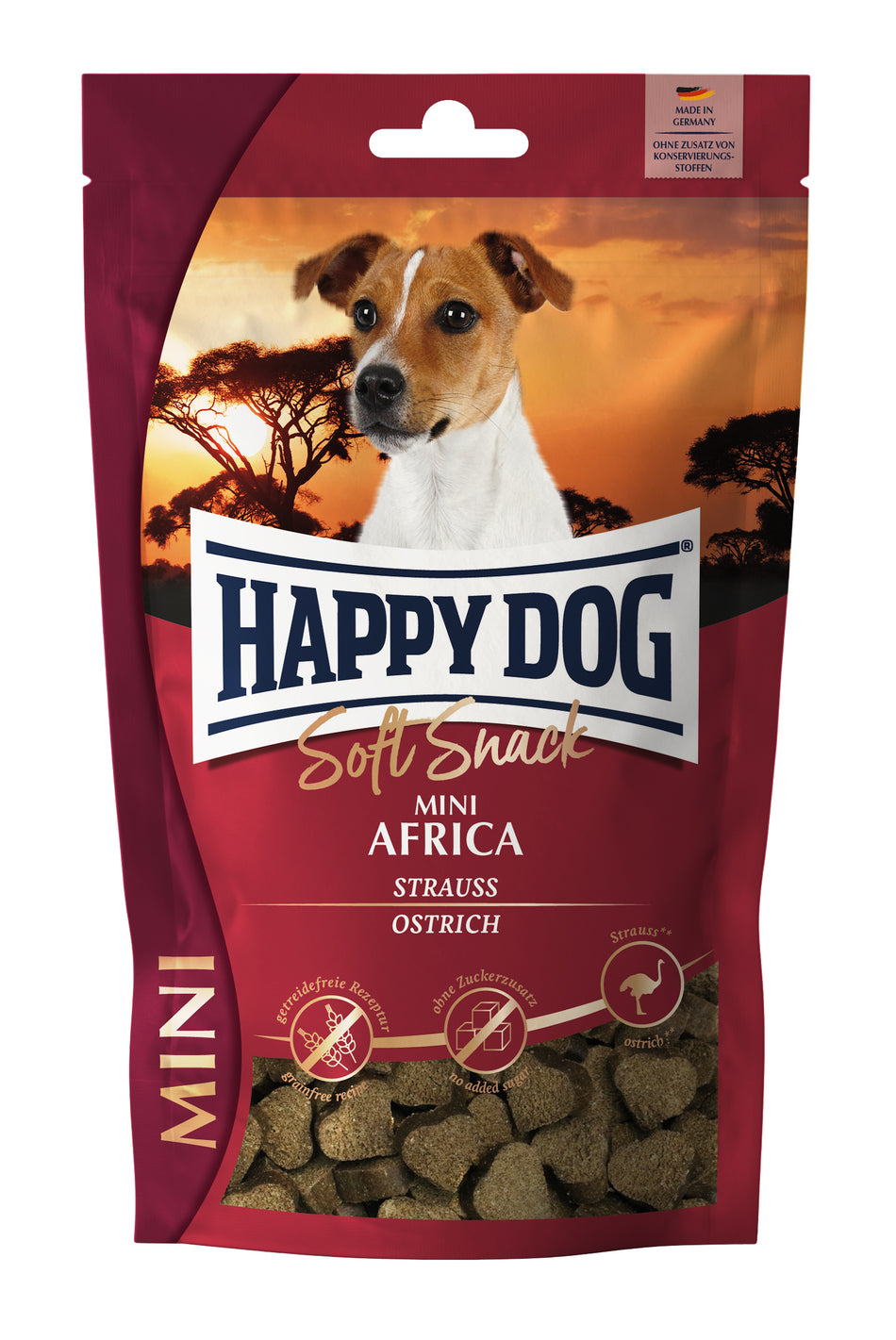 Produktbild für Happy Dog Soft Snack Mini Africa 100g