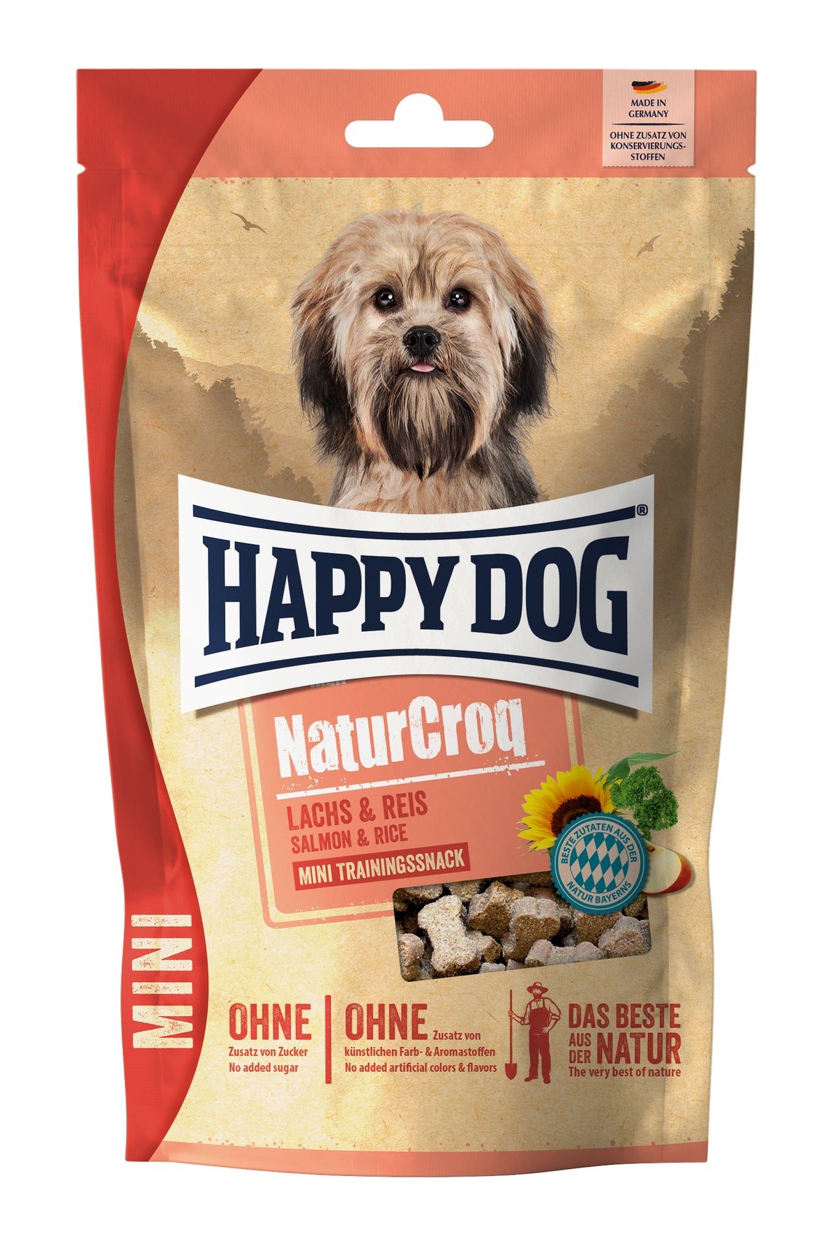 Produktbild für Happy Dog Trockenfutter NaturCroq Mini Snack Lachs & Reis 100g