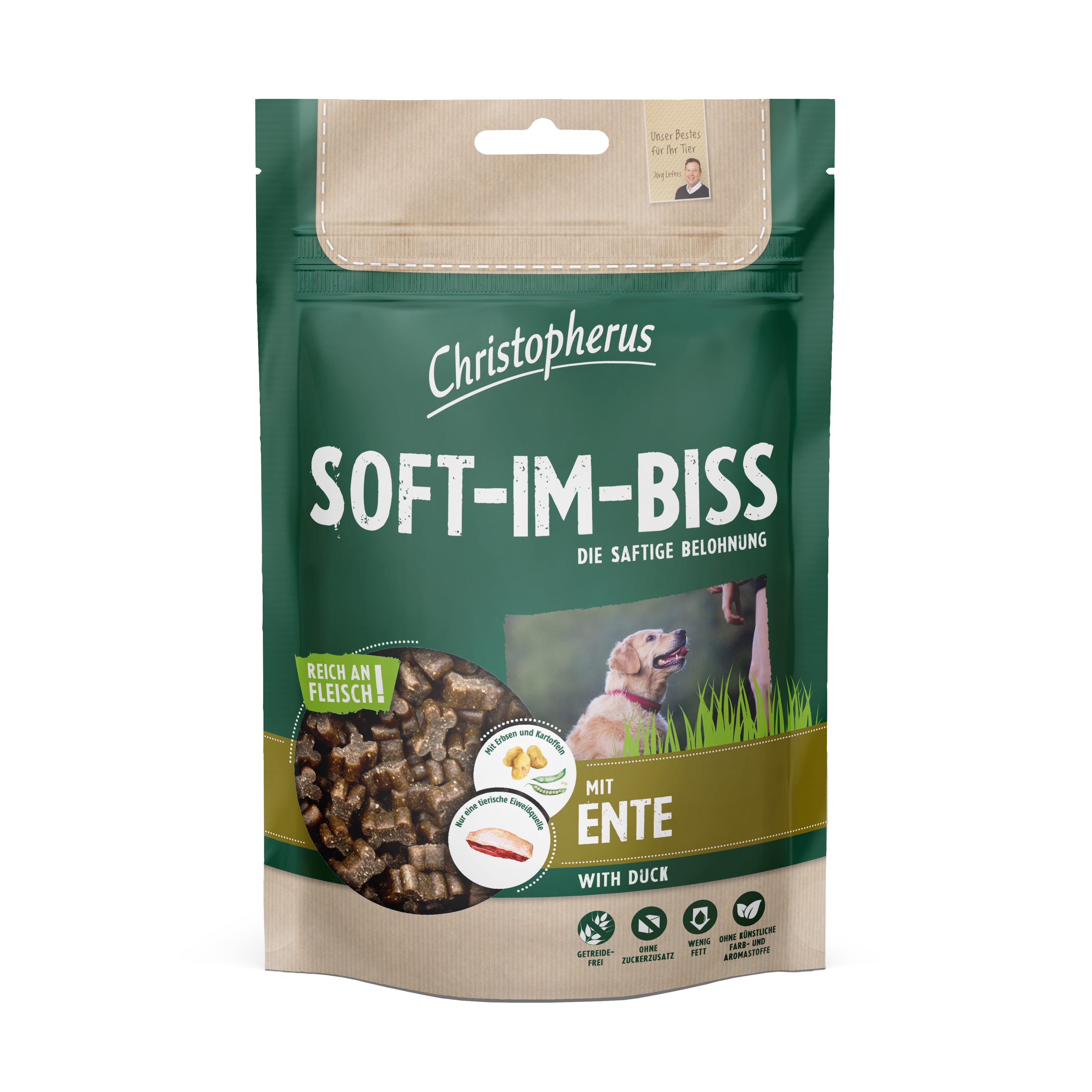 Produktbild für Christopherus Dog Snacks Soft-Im-Biss mit Ente 125g