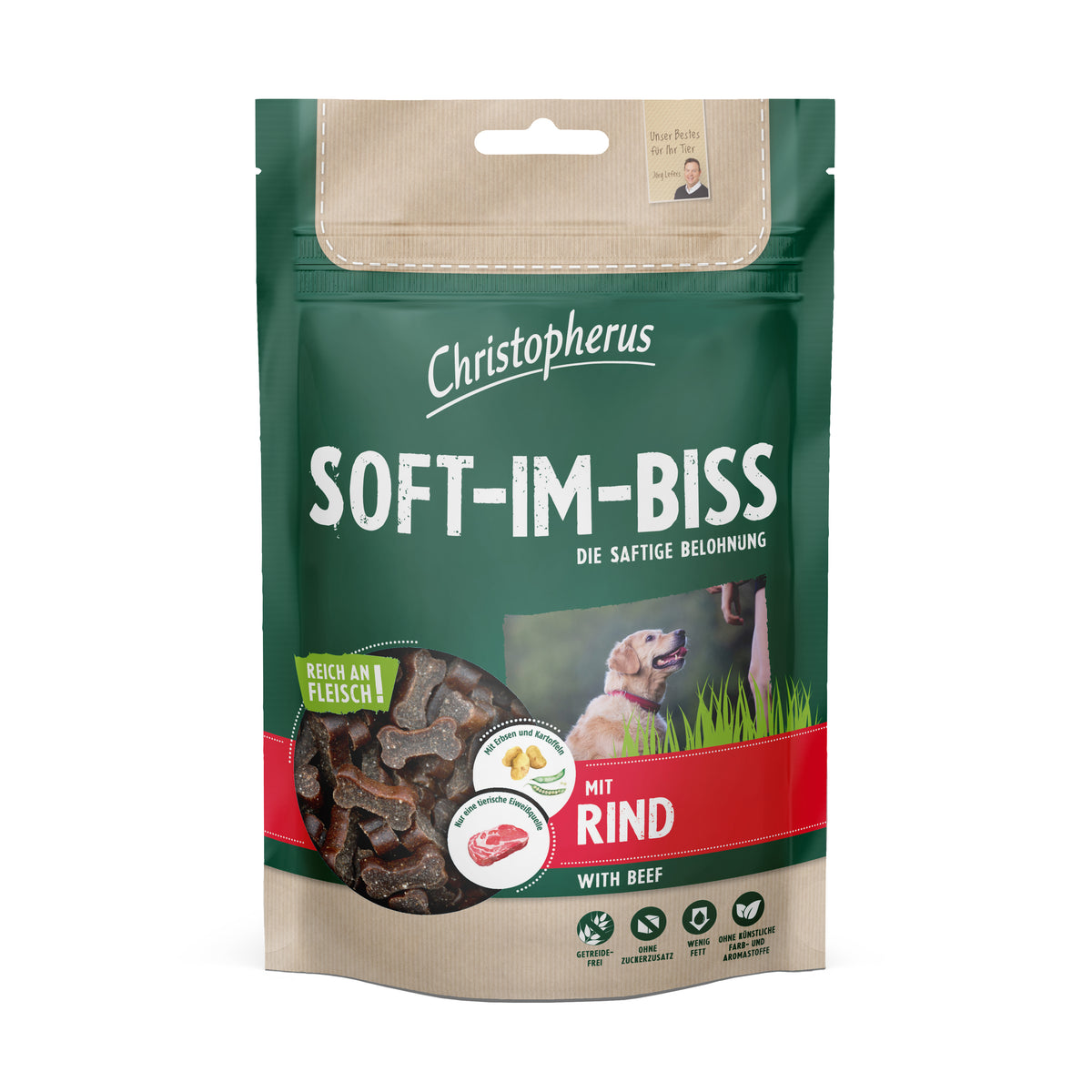 Produktbild für Christopherus Dog Snacks Soft-Im-Biss mit Rind 125g