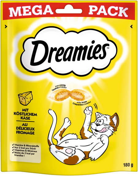 Produktbild für Dreamies Cat Snack mit Käse 180g Mega Pack