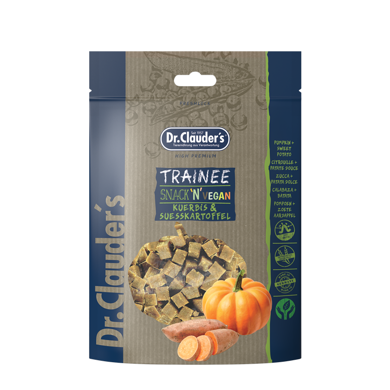 Produktbild für Dr. Clauder´s Dr. Clauder´s Dog Trainee Snack Vegan Kürbis & Süßkartoffel 80g Beutel