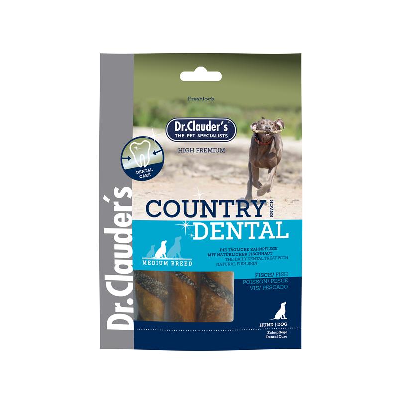 Produktbild für Dr. Clauder´s Country Dental Snack Fisch - Medium Breed Beutel