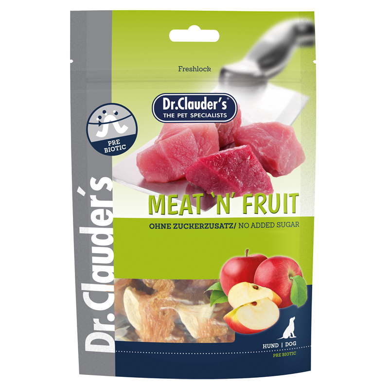 Produktbild für Dr. Clauder´s Meat´nFruitSnack Apfel & Hühn80g 