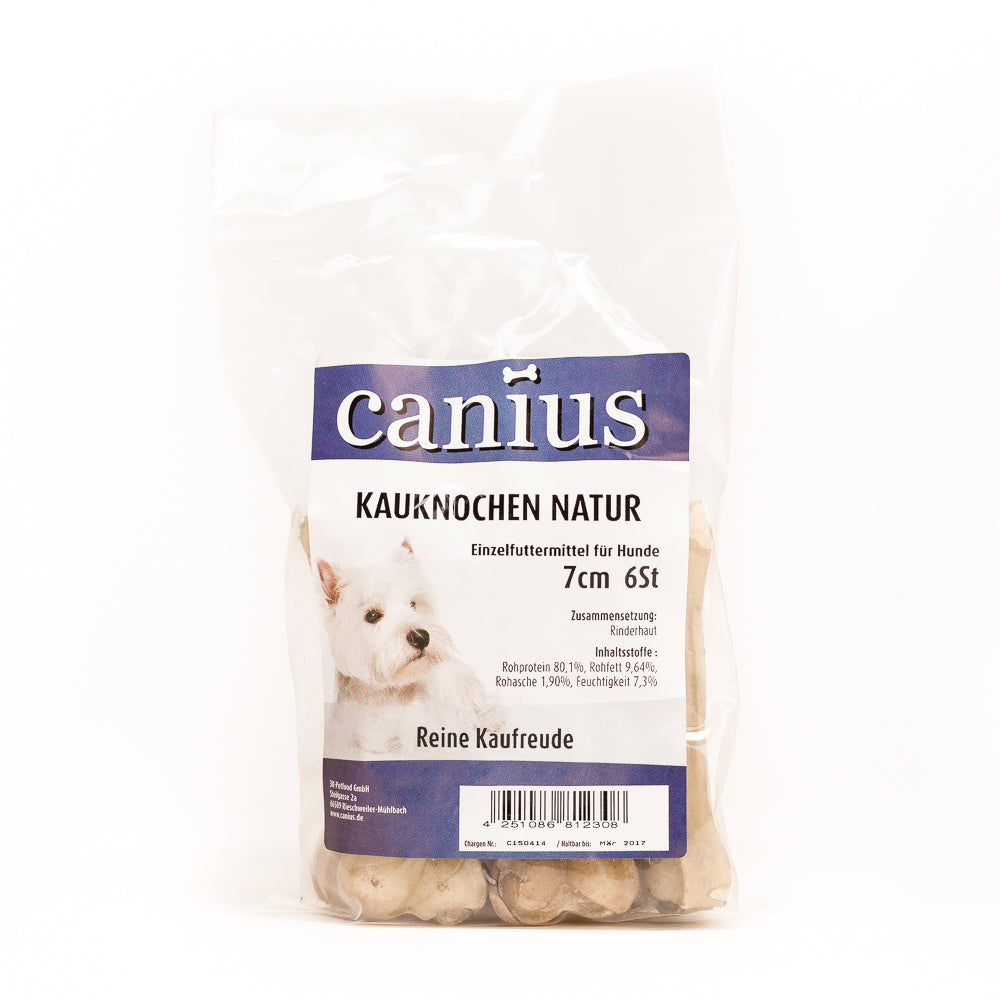 Produktbild für Canius Kauknochen Natur 7cm 6 Stück Beutel