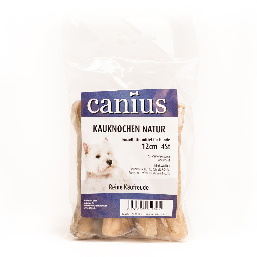 Produktbild für Canius Kauknochen Natur 12cm 4 Stück Beutel