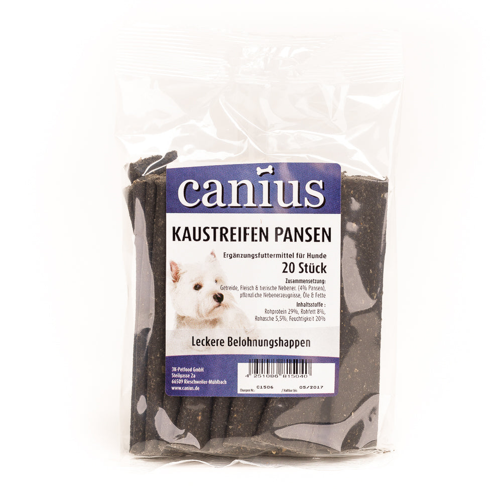 Produktbild für Canius EU Kaustreifen Pansen 200g 20 Stück Beutel