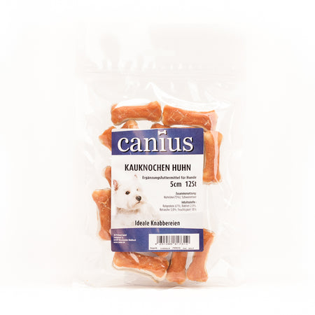 Produktbild für Canius Kauknochen Huhn 5cm 12 Stück Beutel