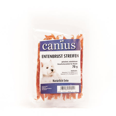 Produktbild für Canius Entenbrust Streifen 70g Beutel