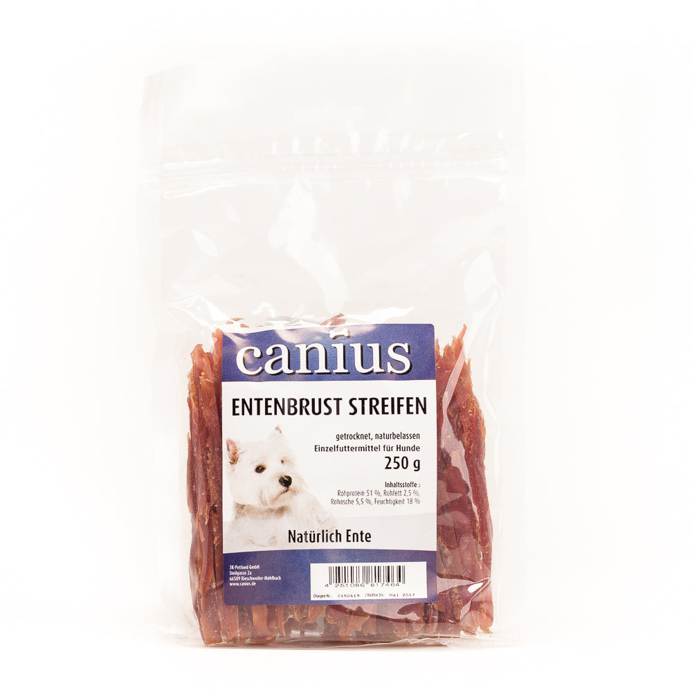 Produktbild für Canius Entenbrust Streifen 250g Beutel