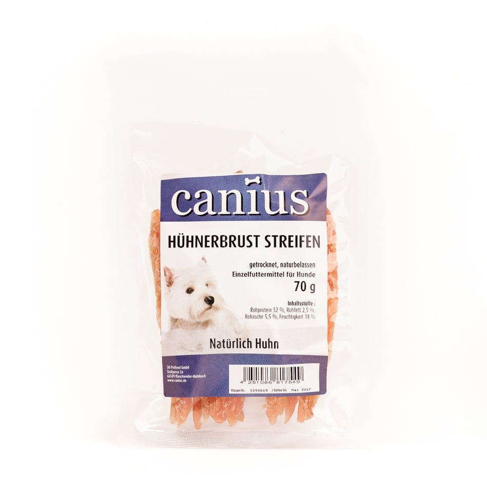 Produktbild für Canius Hühnerbrust Streifen 70g Beutel