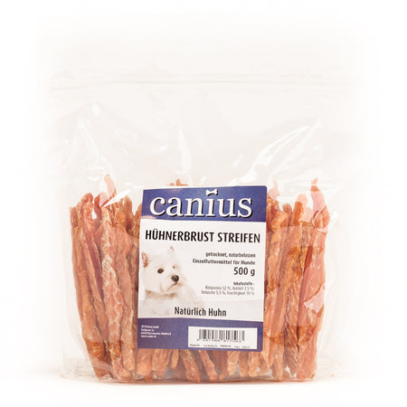 Produktbild für Canius Hühnerbrust Streifen 500g Beutel