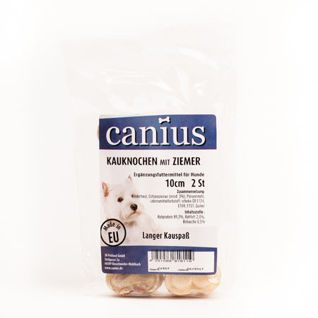 Produktbild für Canius EU Kauknochen gefüllt mit Ziemer 10cm 2 Stück Beutel