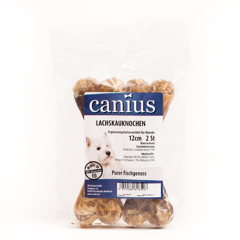 Produktbild für Canius EU Lachs Kausnack 12cm Knochen 2 Stück 