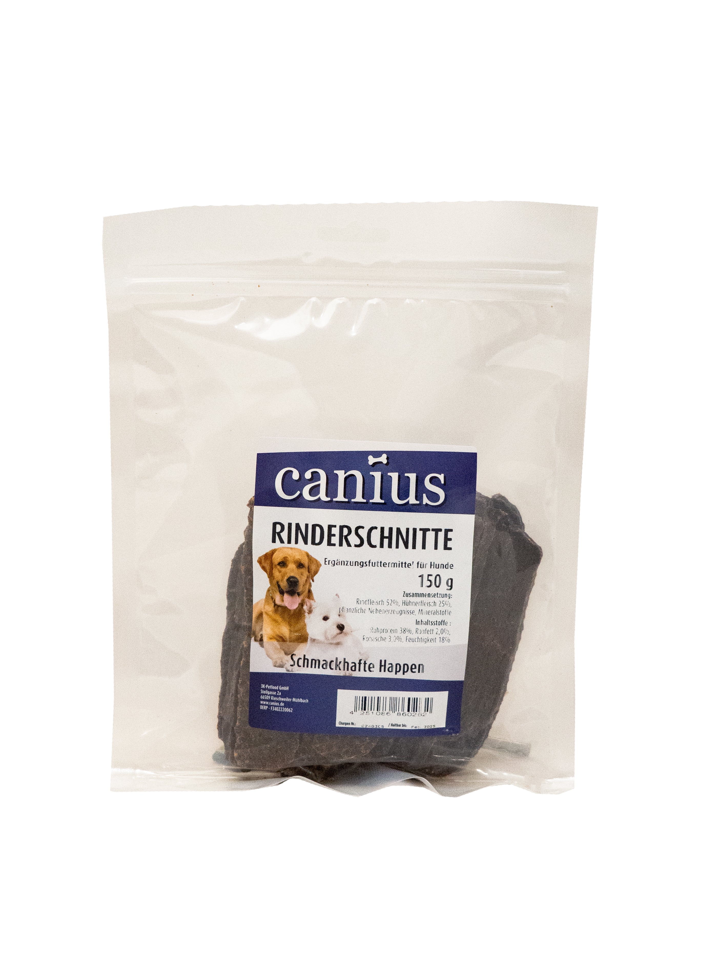 Produktbild für Canius Rinderschnitte 150g Beutel