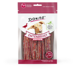 Produktbild für Dokas Dog Snack Entenbrust in Streifen 70g Beutel