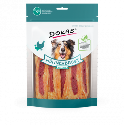 Produktbild für Dokas Dog Snack Hühnerbrustfilet mit Ente 220g Beutel