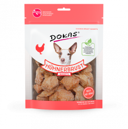 Produktbild für Dokas Dog Snack Hühnerbrust Nuggets 110g 