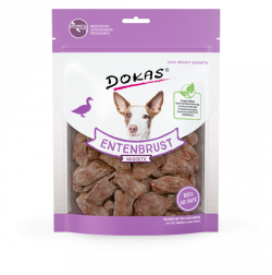 Produktbild für Dokas Dog Snack Entenbrust Nuggets gefriergetr 110g 