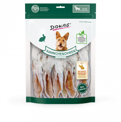 Produktbild für Dokas Dog Kaninchenohren mit Fell getrocknet 180g Beutel