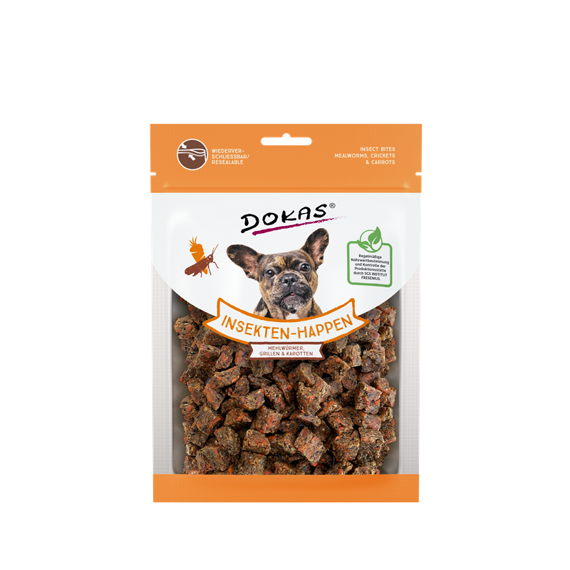 Dokas Dog Snack Insekten-Happen mit Karotte 100g