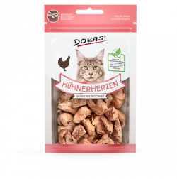 Produktbild für Dokas Cat Snack Hühnerherzen gefriergetr 15g 