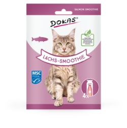 Produktbild für Dokas Cat Snack Lachs-Smoothie 4x30ml 