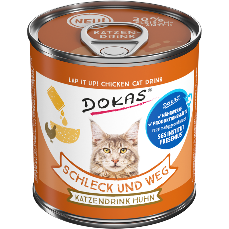 Produktbild für Dokas Schleck und weg Katzendrink Huhn 100g Dose