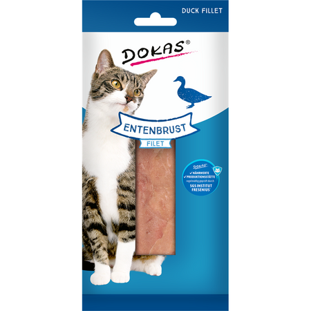 Produktbild für Dokas Cat Snack Entenbrust Filet 22g Beutel