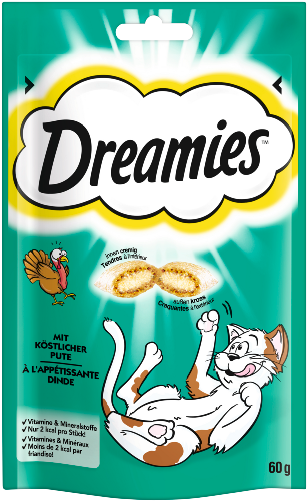 Produktbild für Dreamies Cat Snacks mit Pute 60g