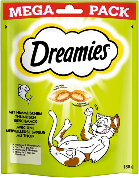 Produktbild für Dreamies Cat Snack mit Thunfisch 180g Mega Pack