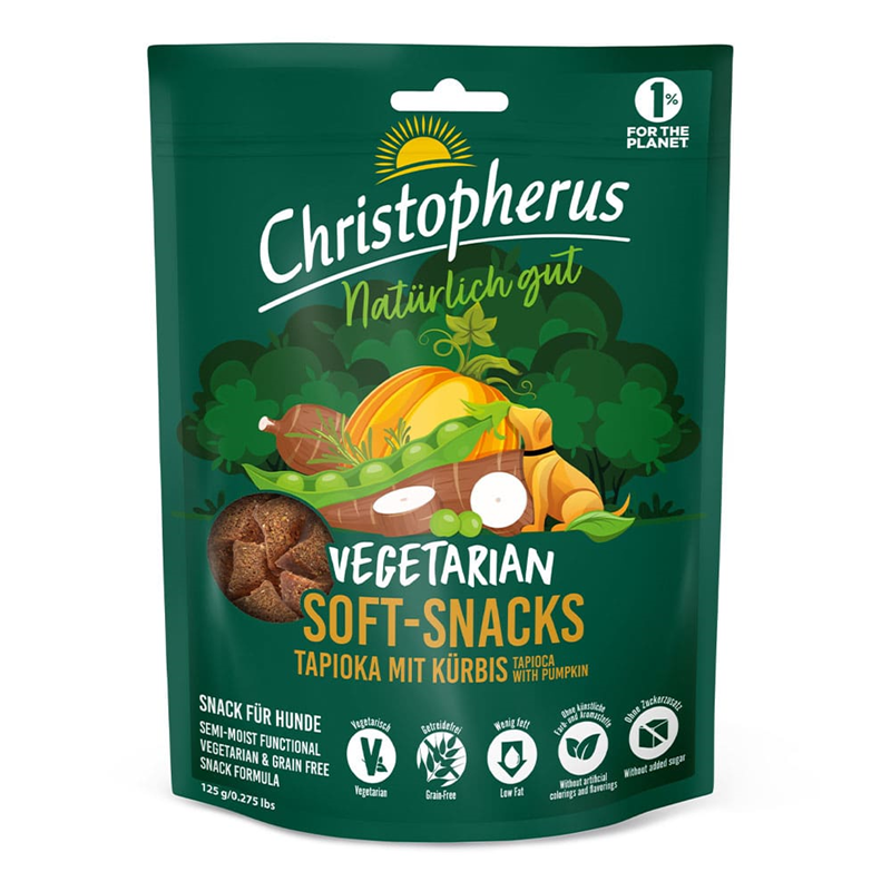 Produktbild für Christopherus Dog Soft Snack Veget TapiokaKür 125g