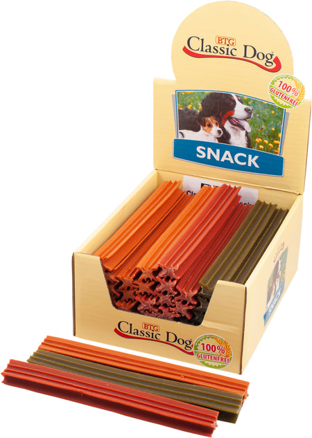 Produktbild für Classic Dog Snack Kaustange glutenfrei Maxi 23cm in orange,rot Karton