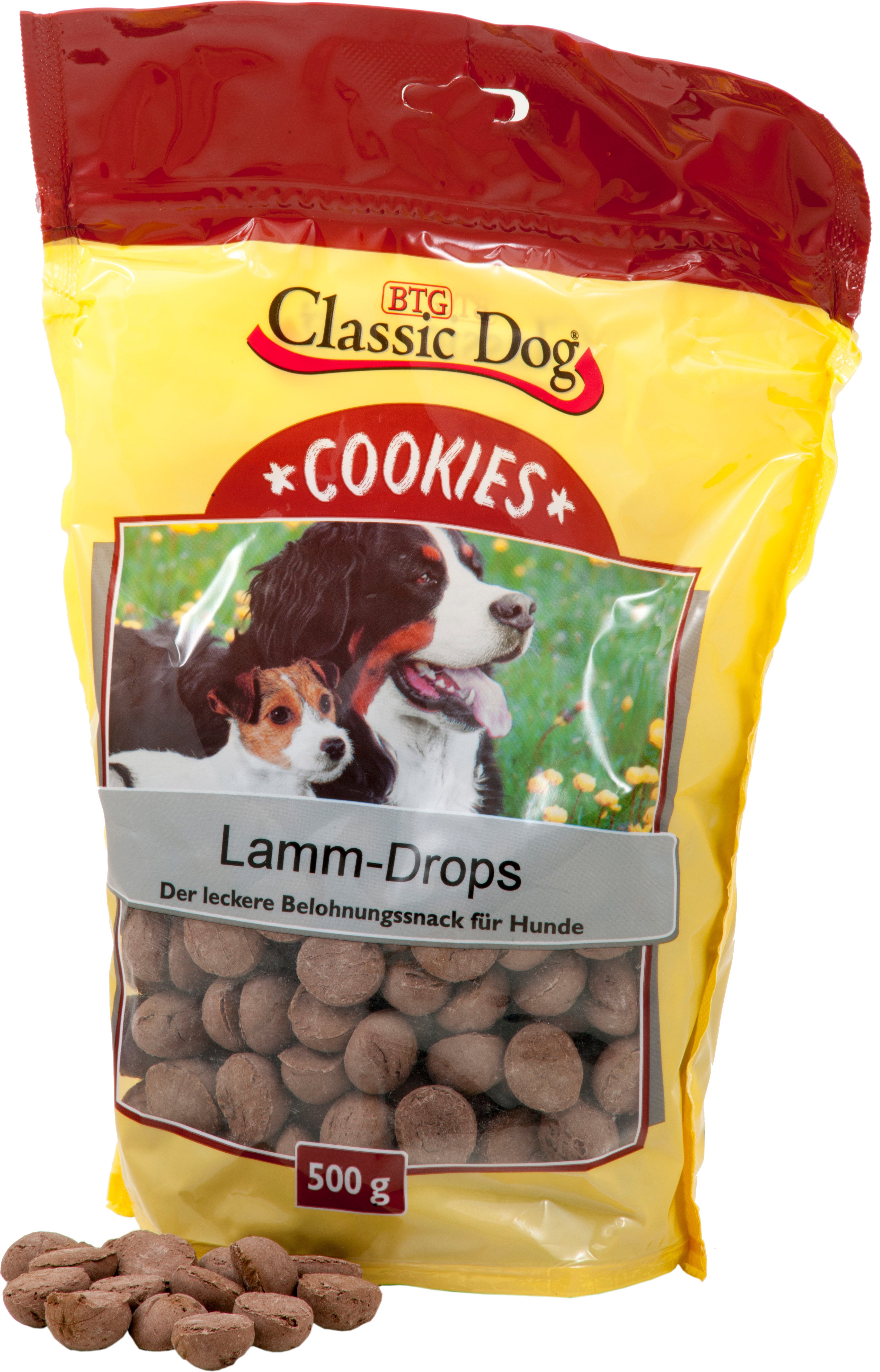 Produktbild für Classic Dog Snack Cookies Lamm-Drops 500g Beutel