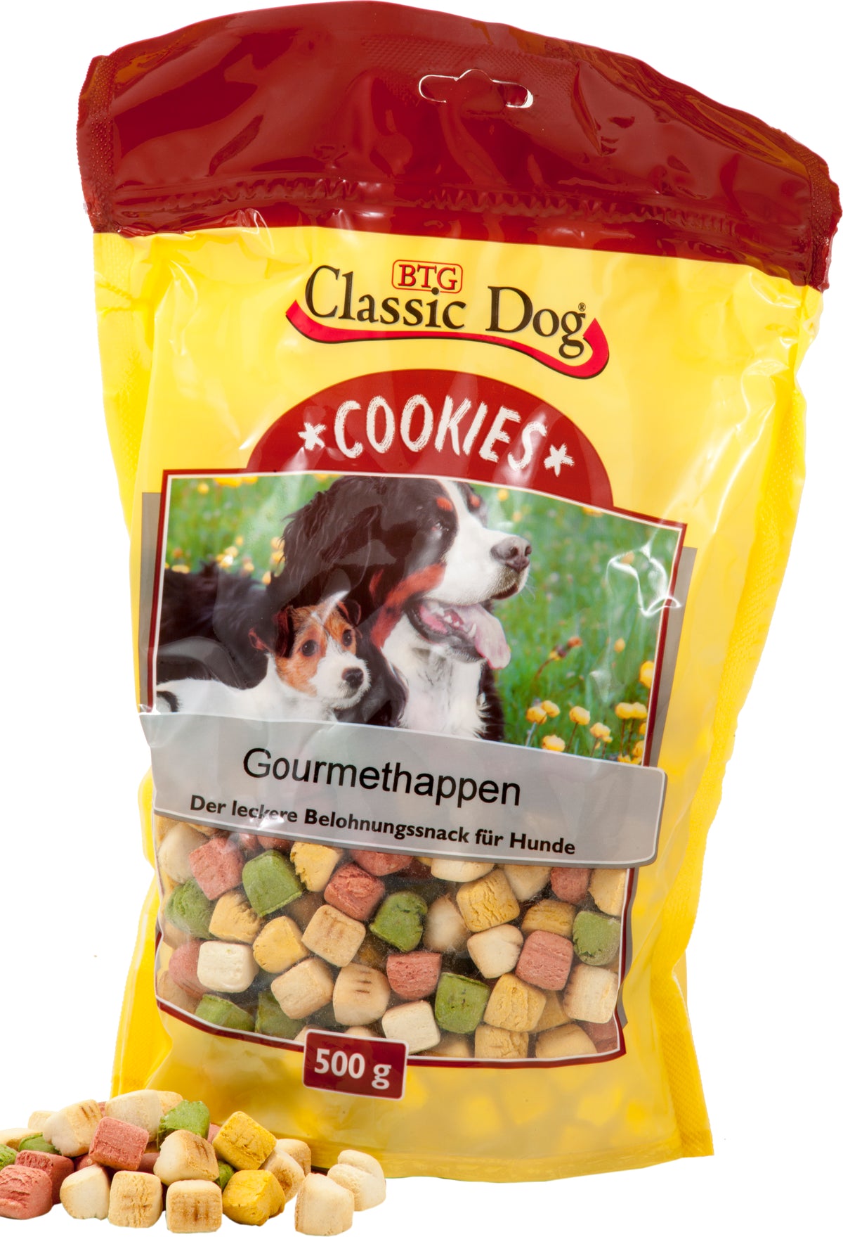 Produktbild für Classic Dog Snack Cookies Gourmethappen 500g Beutel