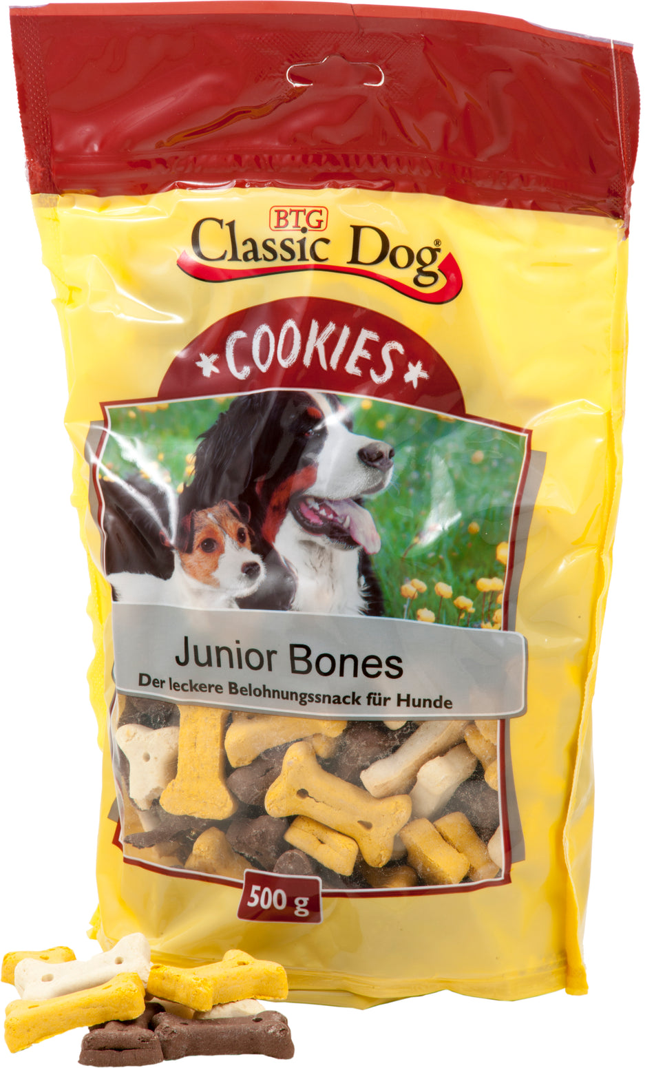 Produktbild für Classic Dog Snack Cookies Junior Bones 500g Beutel