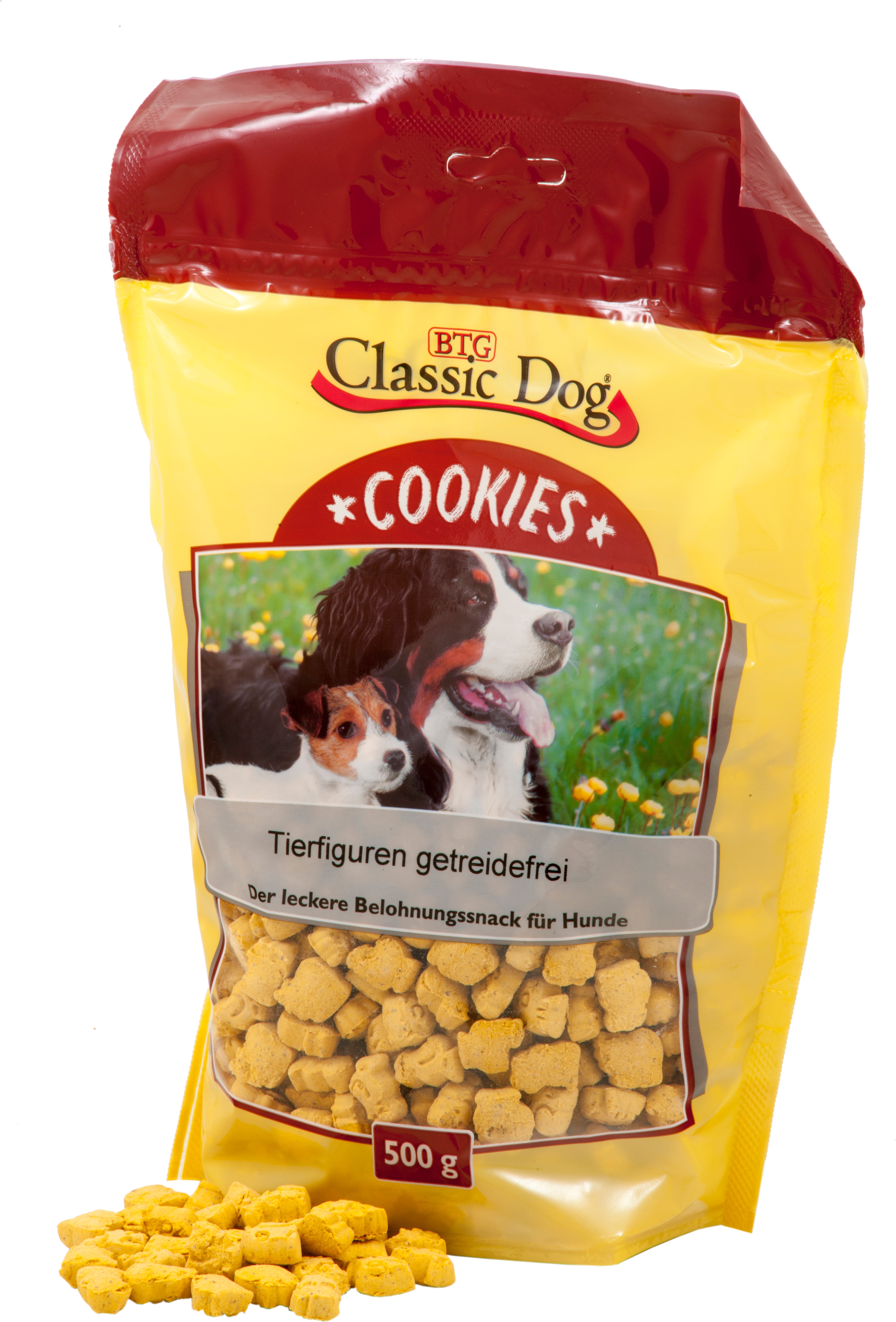 Produktbild für Classic Dog Snack Cookies Tierfiguren getreidefrei 500g Beutel