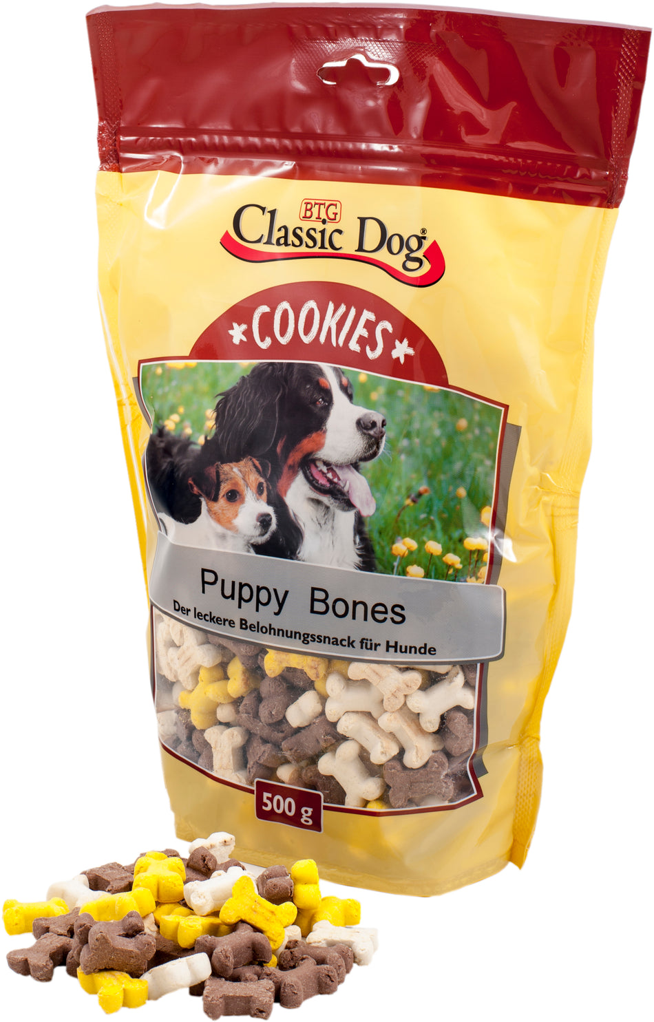 Produktbild für Classic Dog Snack Cookies Puppy Bones 500g Karton